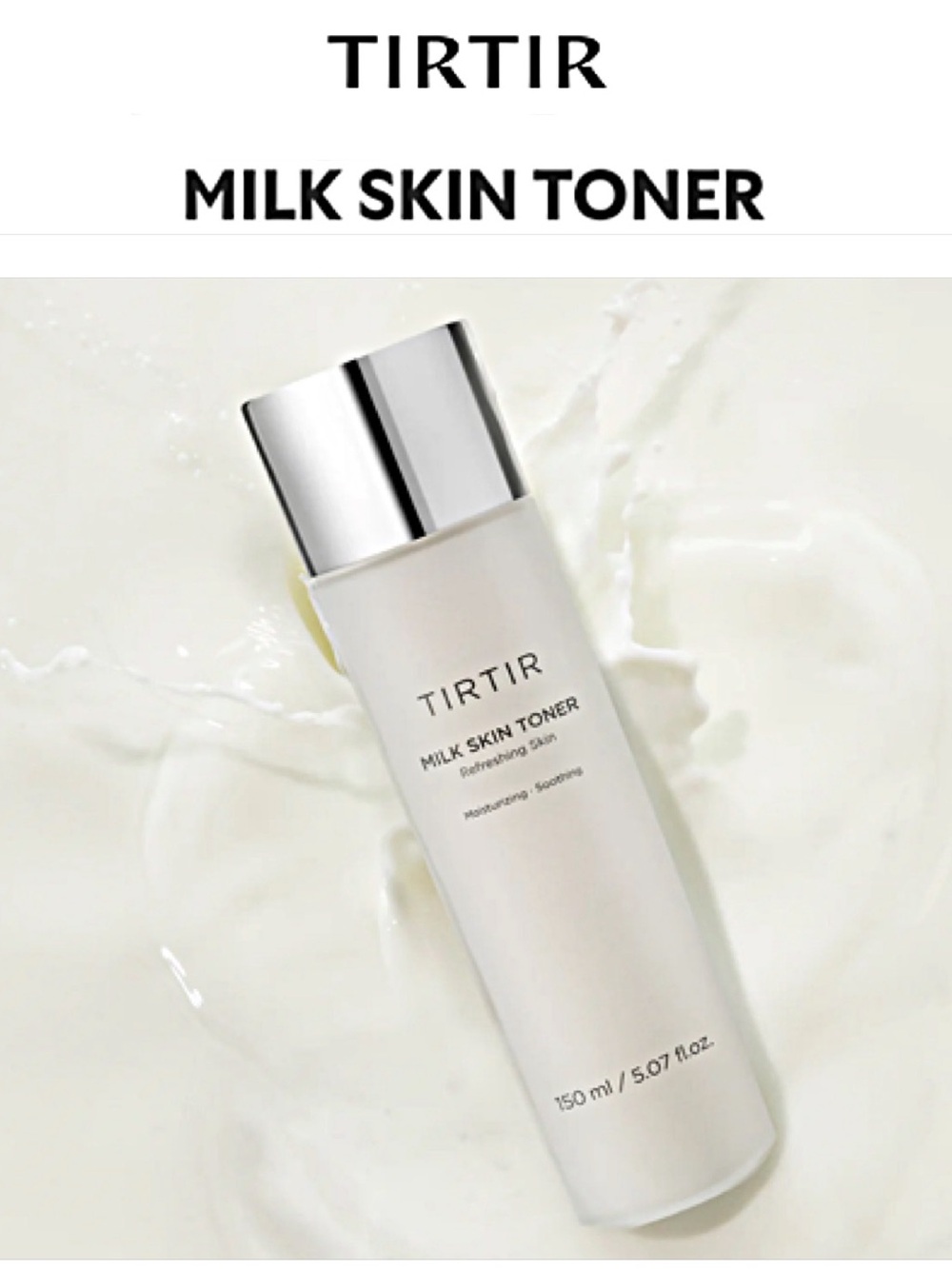 TIRTIR Milk Skin Toner K-BEAUTY Vegan Moisturizing GLOW UP Anti-Acne GLASS SKIN